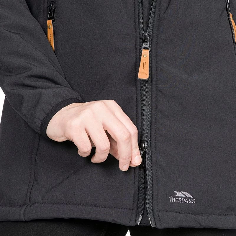 Trespass Women's Kristen Hooded Softshell Jacket Black 7 Trespass Women's Kristen Hooded Softshell Jacket Black - Image 7