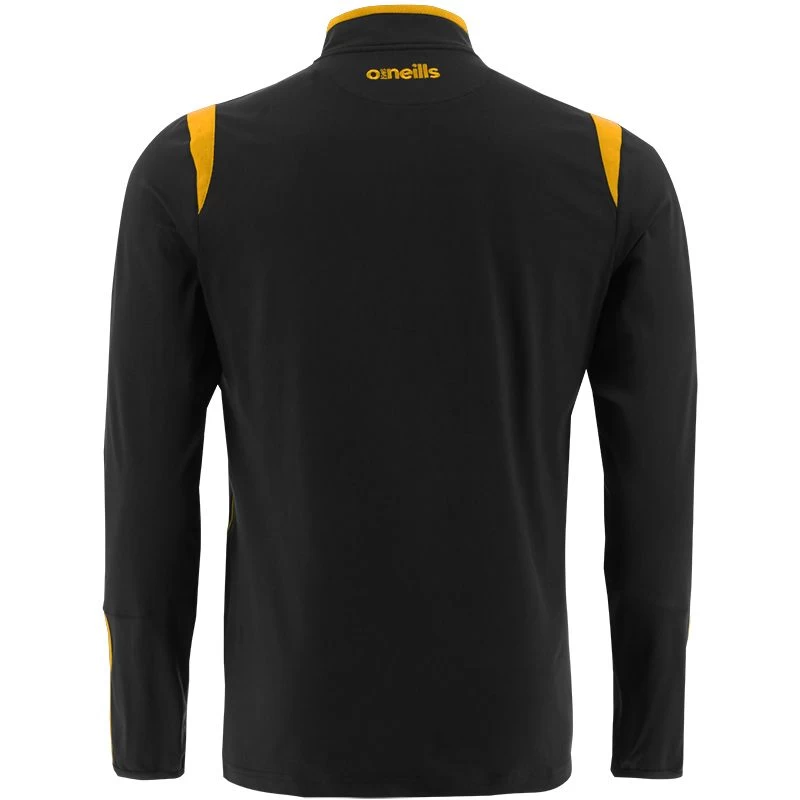 Kids' Loxton Brushed Half Zip Top Black / Amber 2 Kids' Loxton Brushed Half Zip Top Black / Amber - Image 2