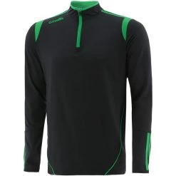 Kids' Loxton Brushed Half Zip Top Black / Green
