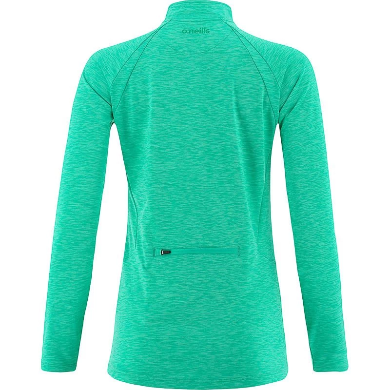 Women's Madison Brushed Half Zip Top Green 2 Women's Madison Brushed Half Zip Top Green - Image 2