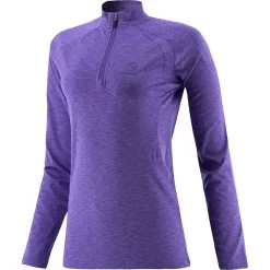 Women's Madison Brushed Half Zip Top Purple