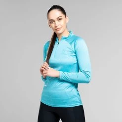 Women's Madison Half Zip Midlayer Top Blue