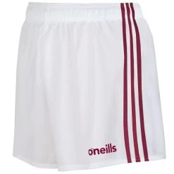 Mourne Shorts White / Maroon