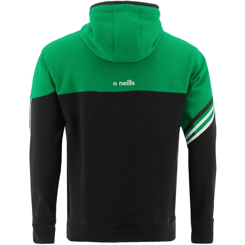 Men's Nevis Fleece Overhead Hoodie Black / Green / White 2 Men's Nevis Fleece Overhead Hoodie Black / Green / White - Image 2