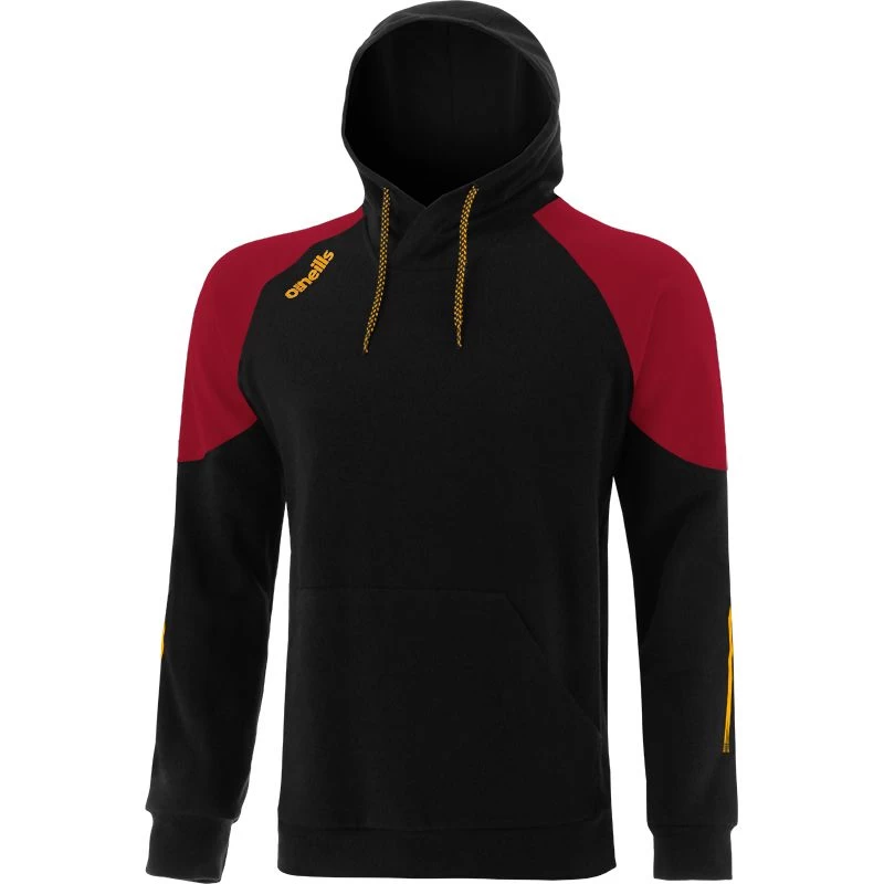 Men's Oslo Fleece Pullover Hoodie Black / Maroon / Amber 1 Men's Oslo Fleece Pullover Hoodie Black / Maroon / Amber