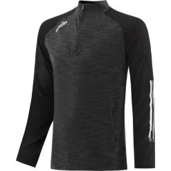 Women's Oslo Brushed Half Zip Top Black / White