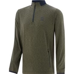 Men's Pluto Brushed Half Zip Green / Marine