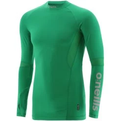 Kids' Pro Body III Poly Elastane Baselayer Top Green / Silver