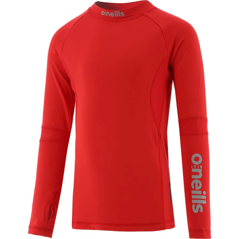 Kids' Pro Body III Poly Elastane Baselayer Top Red / Silver 1 Kids' Pro Body III Poly Elastane Baselayer Top Red / Silver