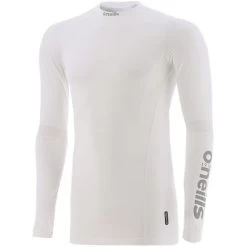 Men's Pro Body III Fleece Lined Poly Elastane Baselayer Top White / Silver