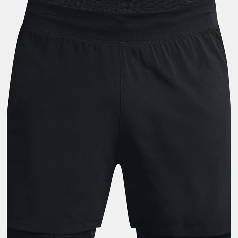 Under Armour Men's Iso-Chill Run 2-in-1 Shorts Black / Black / Reflective 3 Under Armour Men's Iso-Chill Run 2-in-1 Shorts Black / Black / Reflective - Image 3