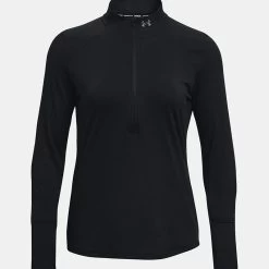Under Armour Women's UA Qualifier Run 2.0 Half Zip Black / Black / Reflective -Outdoor Clothing Store ps1365632 001 hf
