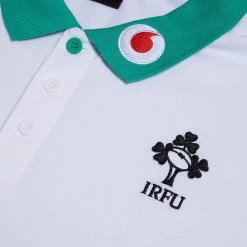 Canterbury Ireland Rugby IRFU 2023/24 Men's Team Polo Shirt Bright White / Deep Mint -Outdoor Clothing Store q a005285at4 z2