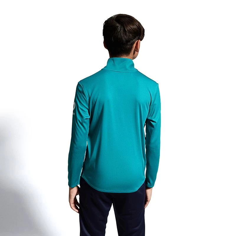 Canterbury Ireland Rugby IRFU 2023/24 Kids' Vapodri First Layer Quarter Zip Deep Lake / Evening Blue 2 Canterbury Ireland Rugby IRFU 2023/24 Kids' Vapodri First Layer Quarter Zip Deep Lake / Evening Blue - Image 2