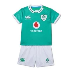Canterbury Ireland Rugby IRFU 2023/24 Infant Home Mini Kit Deep Mint / Bright White
