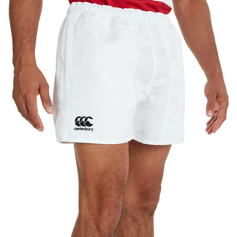 Canterbury Men's Professional Polyester Shorts White 1 Canterbury Men's Professional Polyester Shorts White