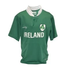 Lansdowne Ireland Kids' Shamrock Performance Short Sleeve Rugby Top Green