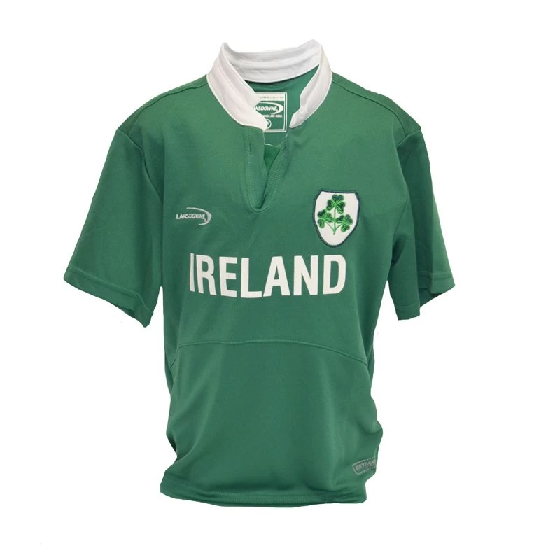 Lansdowne Ireland Kids' Shamrock Performance Short Sleeve Rugby Top Green 1 Lansdowne Ireland Kids' Shamrock Performance Short Sleeve Rugby Top Green