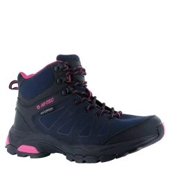 Hi-Tec Women's Raven Mid Waterproof Hiking Shoes Navy / Magenta