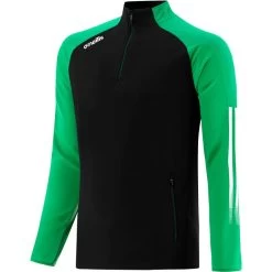 Men's Reno Squad Half Zip Top Black / Green / White