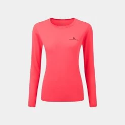 Ronhill Women's Core Long Sleeve T-Shirt Hot Pink / Black