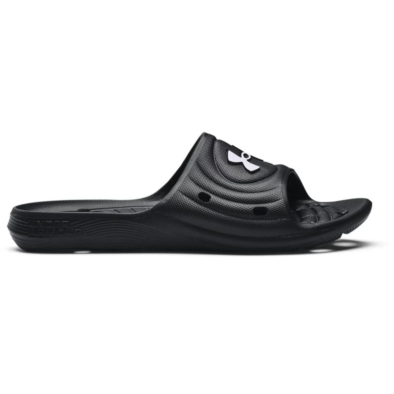 Under Armour Men's Locker IV Slides Black / White 1 Under Armour Men's Locker IV Slides Black / White