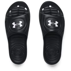 Under Armour Men's Locker IV Slides Black / White 7 Under Armour Men's Locker IV Slides Black / White -Outdoor Clothing Store s7.3023758 001 toe
