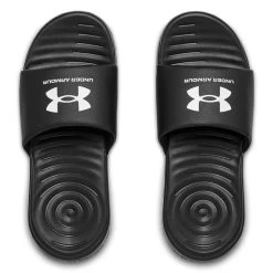 Under Armour Women's Ansa Fixed Slides Black -Outdoor Clothing Store s7.3023772 004 toe