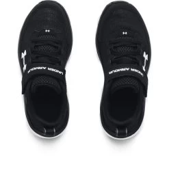 Under Armour UA Assert 9 AC Junior Running Shoes Black / White -Outdoor Clothing Store s7.3024635 001 toe