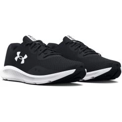 Under Armour Women's Charged Pursuit 3 Running Shoes Black / White -Outdoor Clothing Store s7.3024889 001 pair