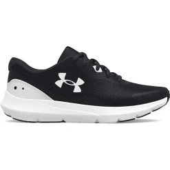 Under Armour Surge 3 Youth Running Shoes Black / White