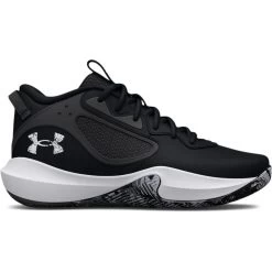 Under Armour Men's Lockdown 6 Basketball Shoes Black / White