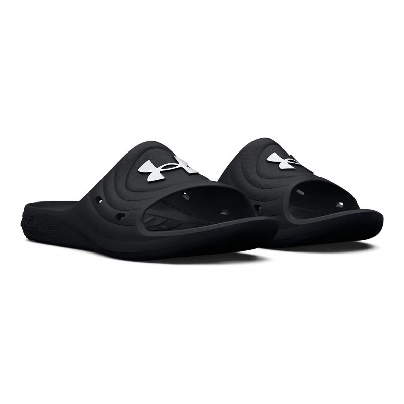 Under Armour Women's Locker IV Slides Black / White 3 Under Armour Women's Locker IV Slides Black / White - Image 3