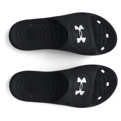 Under Armour Women's Locker IV Slides Black / White 9 Under Armour Women's Locker IV Slides Black / White -Outdoor Clothing Store s7.3027013 001 toe