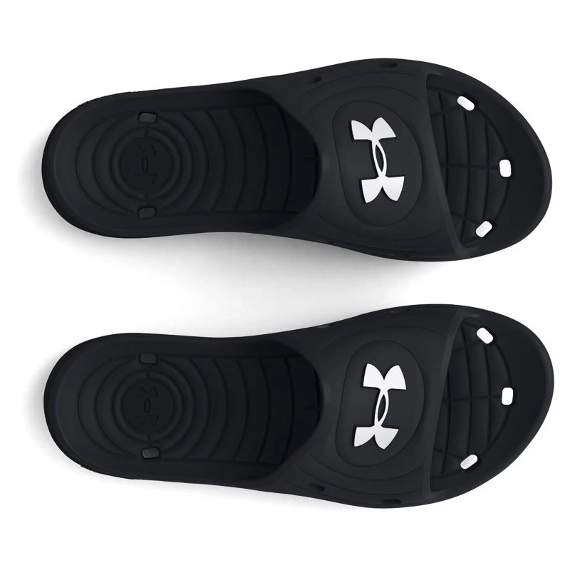 Under Armour Women's Locker IV Slides Black / White 5 Under Armour Women's Locker IV Slides Black / White - Image 5