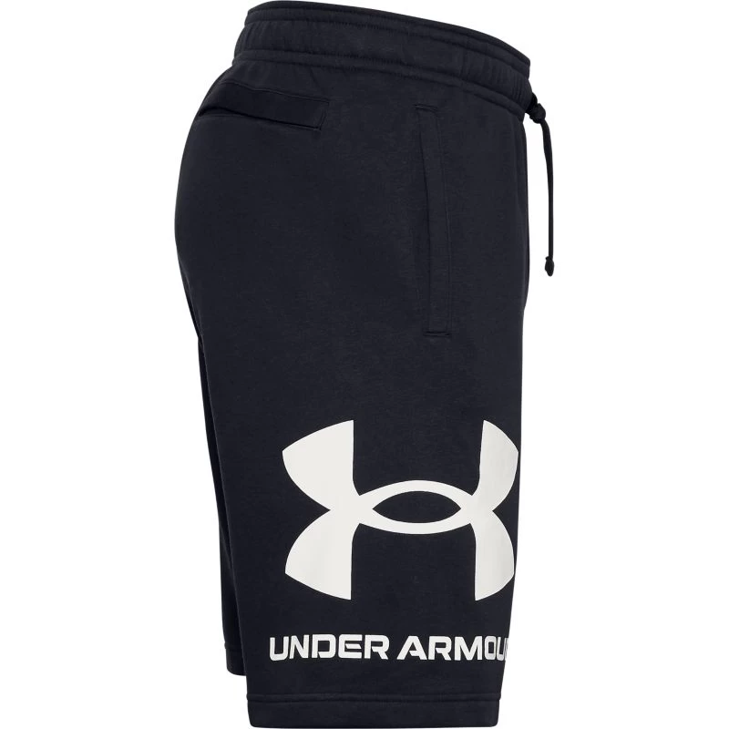 Under Armour Men's UA Rival Fleece Big Logo Shorts Black / Onyx White 6 Under Armour Men's UA Rival Fleece Big Logo Shorts Black / Onyx White - Image 6