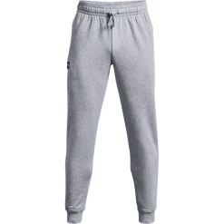 Under Armour Men's UA Rival Fleece Joggers Mod Gray Light Heather / Onyx White -Outdoor Clothing Store s7.ps1357128 011 hf