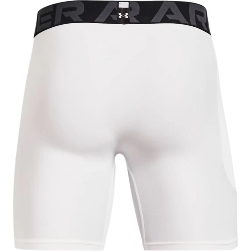 Under Armour Men's HeatGear® Armour Compression Shorts White / Black 6 Under Armour Men's HeatGear® Armour Compression Shorts White / Black - Image 6