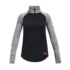 Under Armour Kids' Tech Graphic Half Zip Black / Cerise