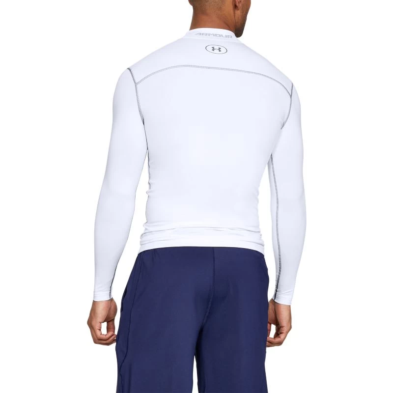 Under Armour Men's UA ColdGear® Armour Compression Mock Baselayer White / Steel 2 Under Armour Men's UA ColdGear® Armour Compression Mock Baselayer White / Steel - Image 2