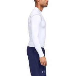 Under Armour Men's UA ColdGear® Armour Compression Mock Baselayer White / Steel 8 Under Armour Men's UA ColdGear® Armour Compression Mock Baselayer White / Steel -Outdoor Clothing Store s7.v5 1265648 100 sc