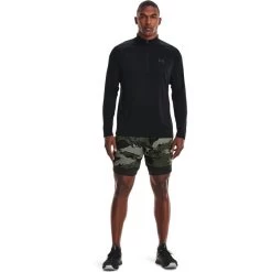 Under Armour Men's UA Tech™ Half Zip Top Black / Charcoal -Outdoor Clothing Store s7.v5 1328495 001 fsf 1