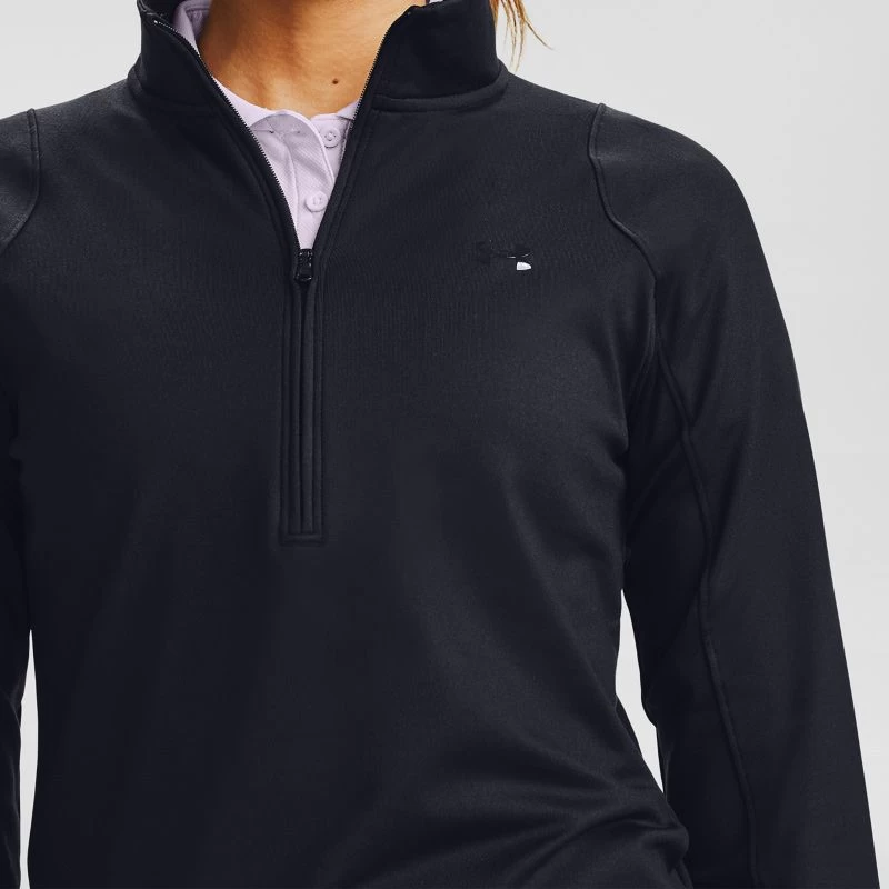 Under Armour Women's Storm Midlayer Half Zip Black / Black 4 Under Armour Women's Storm Midlayer Half Zip Black / Black - Image 4