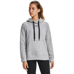 Under Armour Women's UA Rival Fleece HB Hoodie Steel Medium Heather / Black