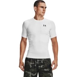 Under Armour Men's HeatGearĀ® Armour Short Sleeve T-Shirt White / Black