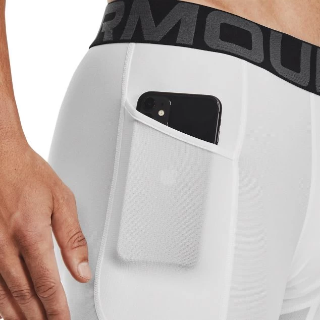 Under Armour Men's HeatGear® Armour Compression Shorts White / Black 4 Under Armour Men's HeatGear® Armour Compression Shorts White / Black - Image 4