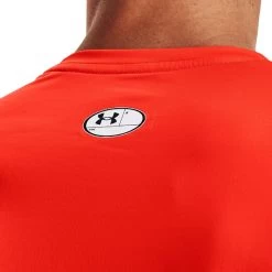 Under Armour Men's HeatGear® Armour Fitted T-Shirt Phoenix Fire / Black -Outdoor Clothing Store s7.v5 1361683 296 collar