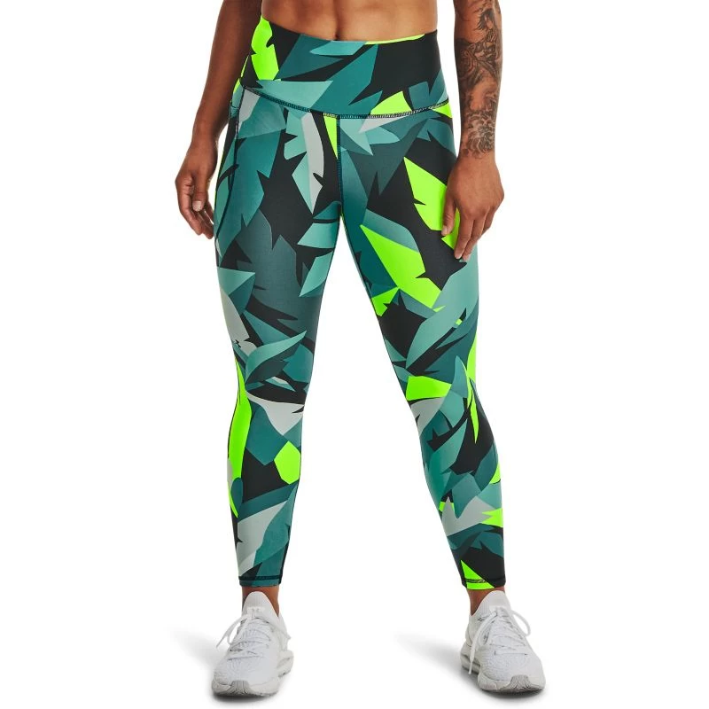 Under Armour Women's HeatGear® Armour No-Slip Waistband Printed Ankle Leggings Neptune / Sea Mist / Black 1 Under Armour Women's HeatGear® Armour No-Slip Waistband Printed Ankle Leggings Neptune / Sea Mist / Black