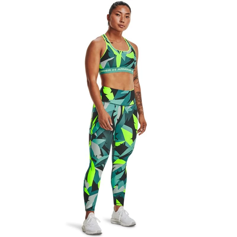 Under Armour Women's HeatGear® Armour No-Slip Waistband Printed Ankle Leggings Neptune / Sea Mist / Black 3 Under Armour Women's HeatGear® Armour No-Slip Waistband Printed Ankle Leggings Neptune / Sea Mist / Black - Image 3