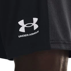 Under Armour Men's UA Challenger Knit Shorts Black / White -Outdoor Clothing Store s7.v5 1365416 001 sidedet